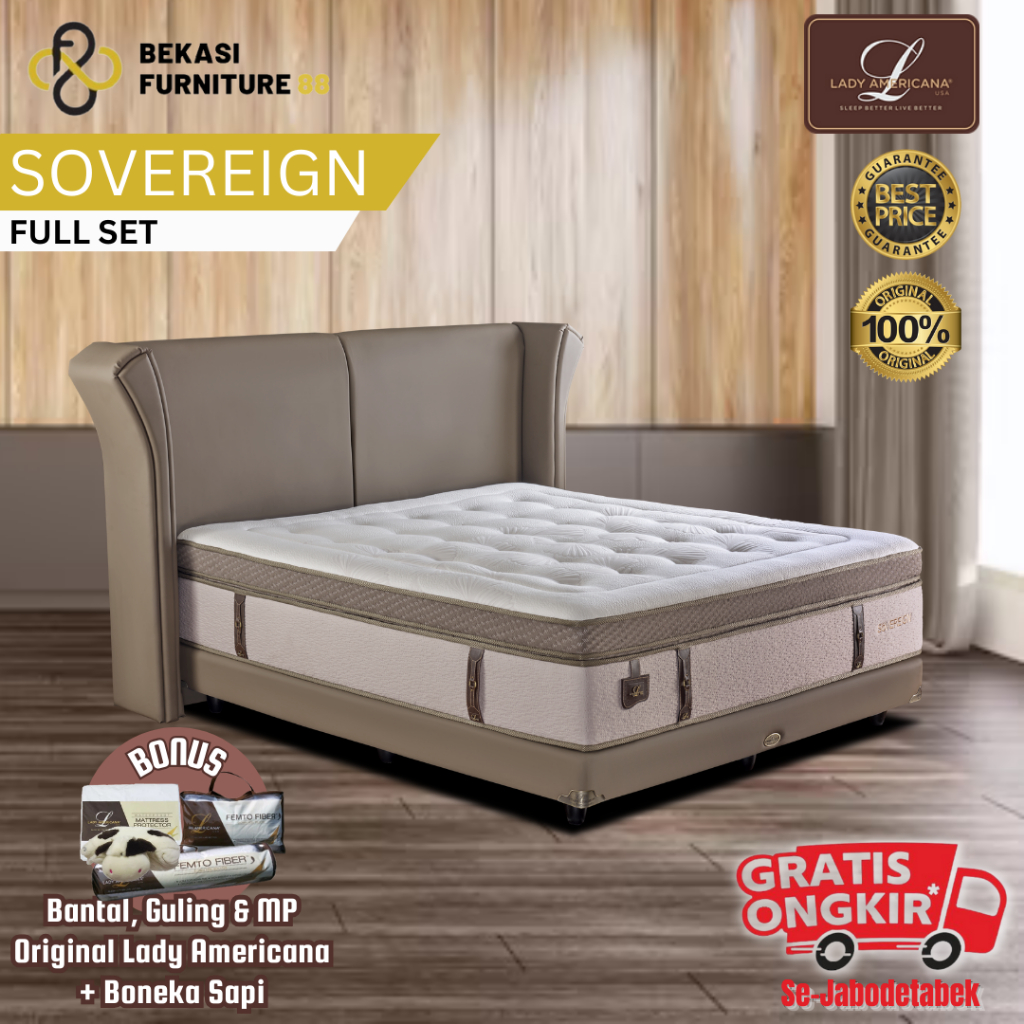 New Collection - Full Set Kasur Springbed Lady Americana Sovereign