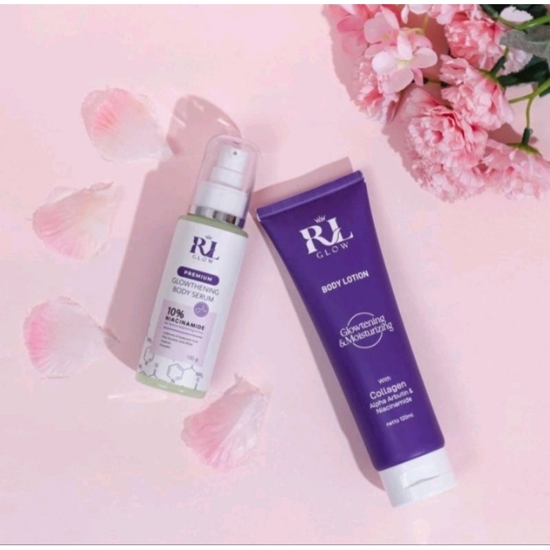 RL GLOW BODY LOTION PEMUTIH BADAN EXPRES SIANG MALAM