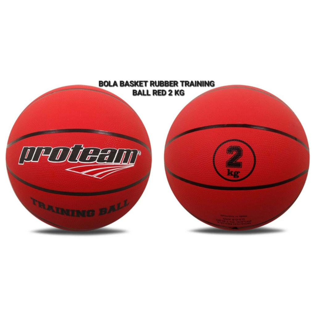 BOLA BASKET PROTEAM RUBBER TRAINING BALL RED 2 KG
