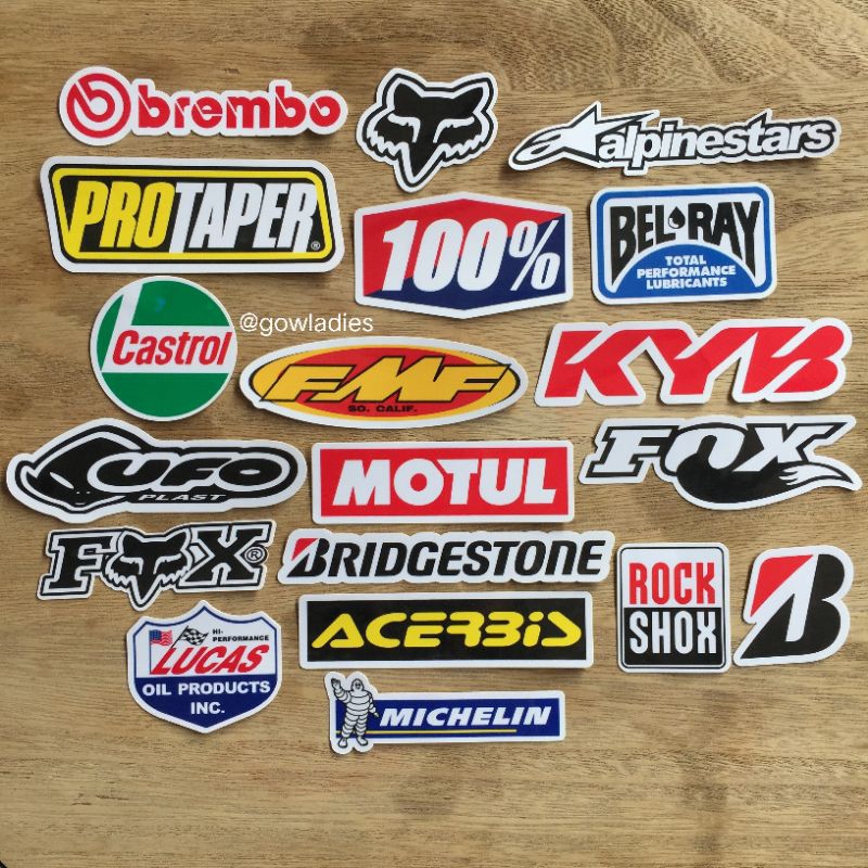 

STICKER KYB MOTUL PROTAPER FOX RACING - Stiker Aesthetic Laptop Tumblr Helm Motor