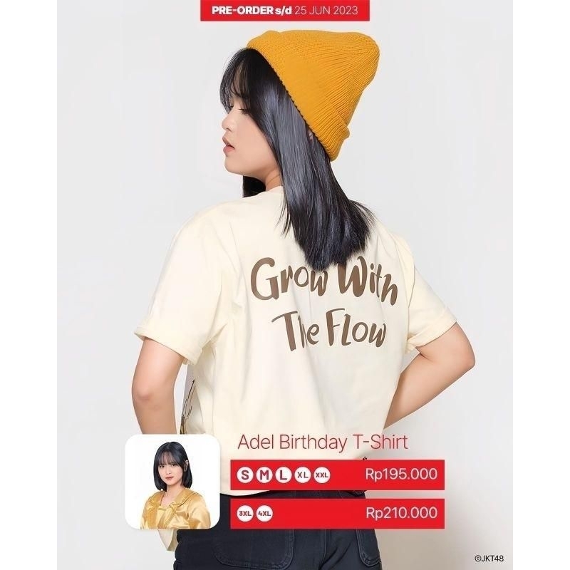 Kaos JKT48 Birthday T-Shirt Reva Fidela (Adel) 2023 - Cream