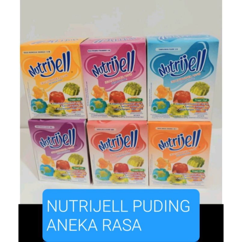 

Nutrijel Box 9 Rasa : Plain/Jeruk/Leci/Mangga/Strawberry/Melon/Anggur/Cincau/Kelapa Muda 1 Box isi 12 Pack