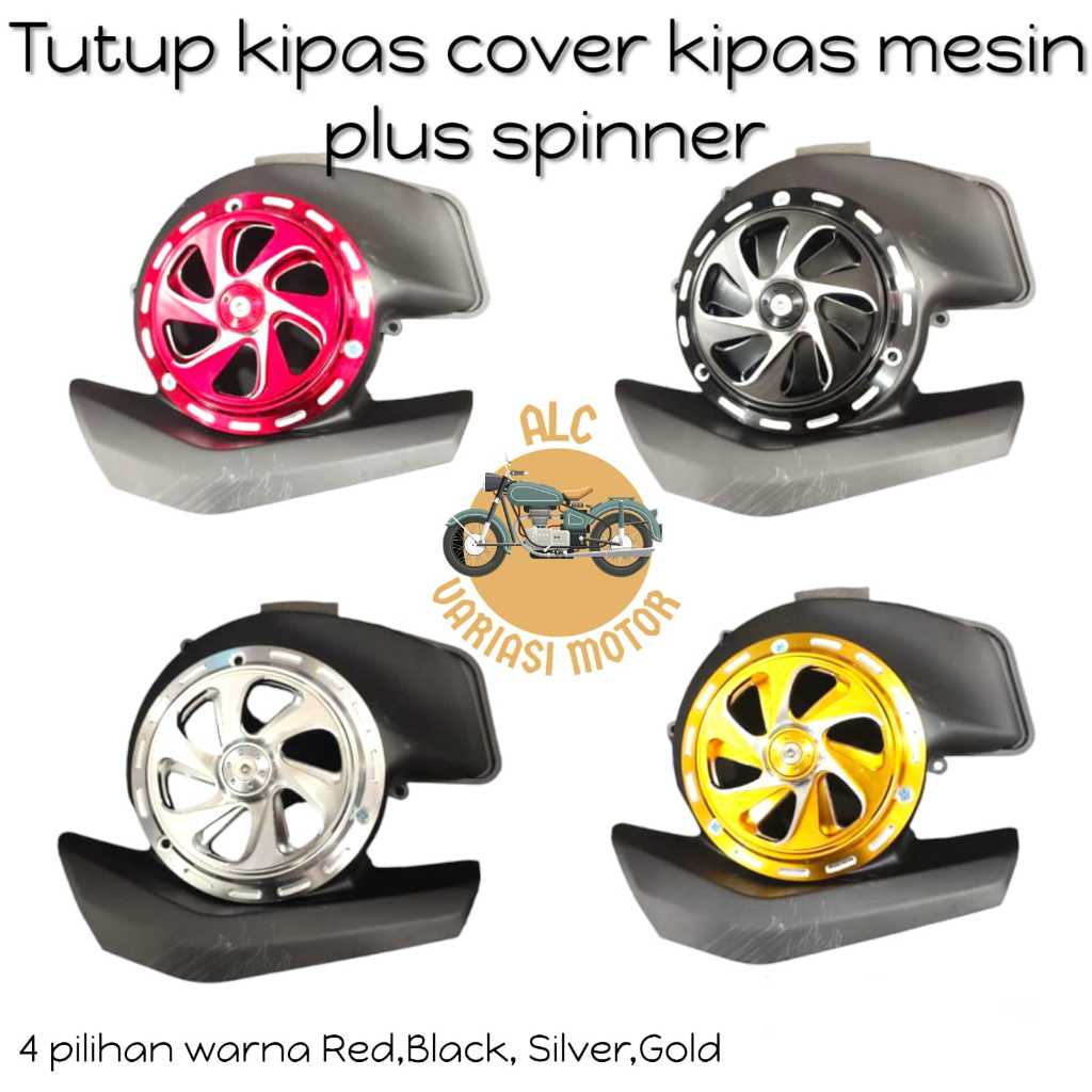 TUTUP KIPAS COVER KIPAS MESIN PLUS SPINNER YAMAHA FAZZIO FREEGO GEAR 125 ATLANTIS555
