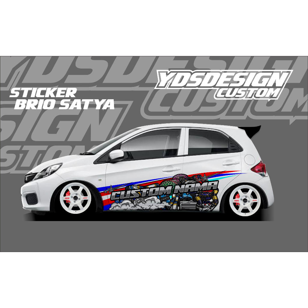 DECAL BRIO OLD TEMA THAILOK / STIKER MOBIL BRIO SATYA / BRIO OLD