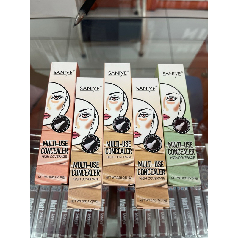 Saniye Multi Use Concealer High Coverage | Concealer Murah Saniye | Concealer Pigmented | Corrector 