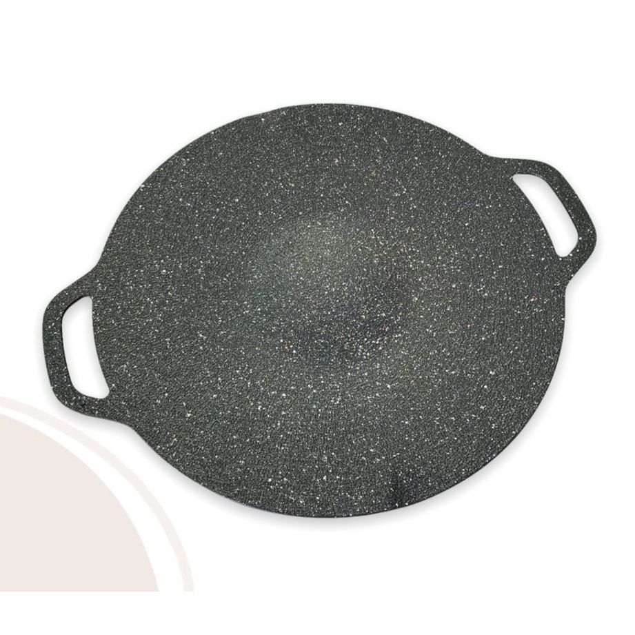 J.A Wajan Pemanggang Anti Lengket .34cm / Wajan Pemanggang Daging Sosis Grill Panci Korea Bulat