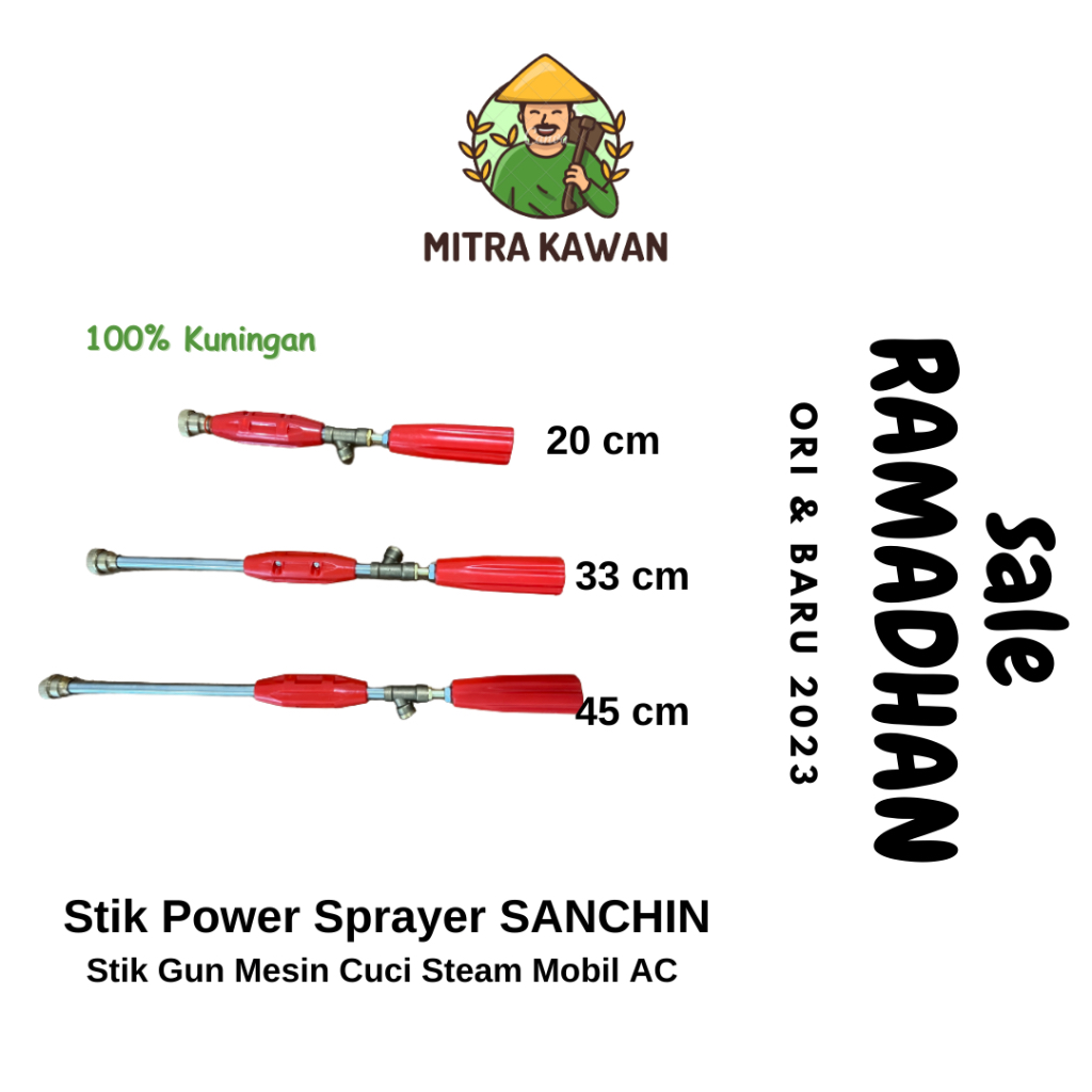 Stik Power Sprayer sanchin Kuningan Stik Cuci Steam