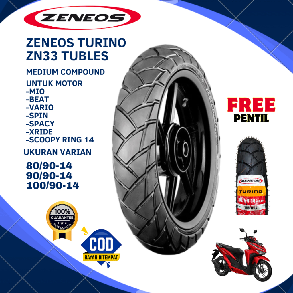 Ban Tubles Aspira Premio Sportivo  (120/70-17 ) Front Tubeless Ring 17 Gratis Pentil