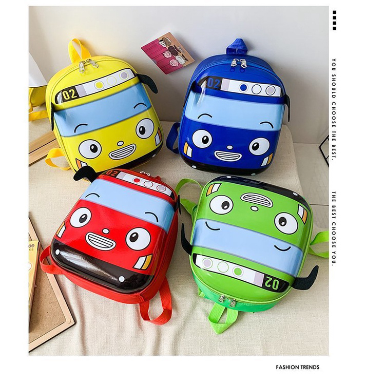 W3R Tas Ransel Sekolah Anak Backpack Model Bus Tayo Murah - Tas Ransel Punggung Sandang Sekolah Moti