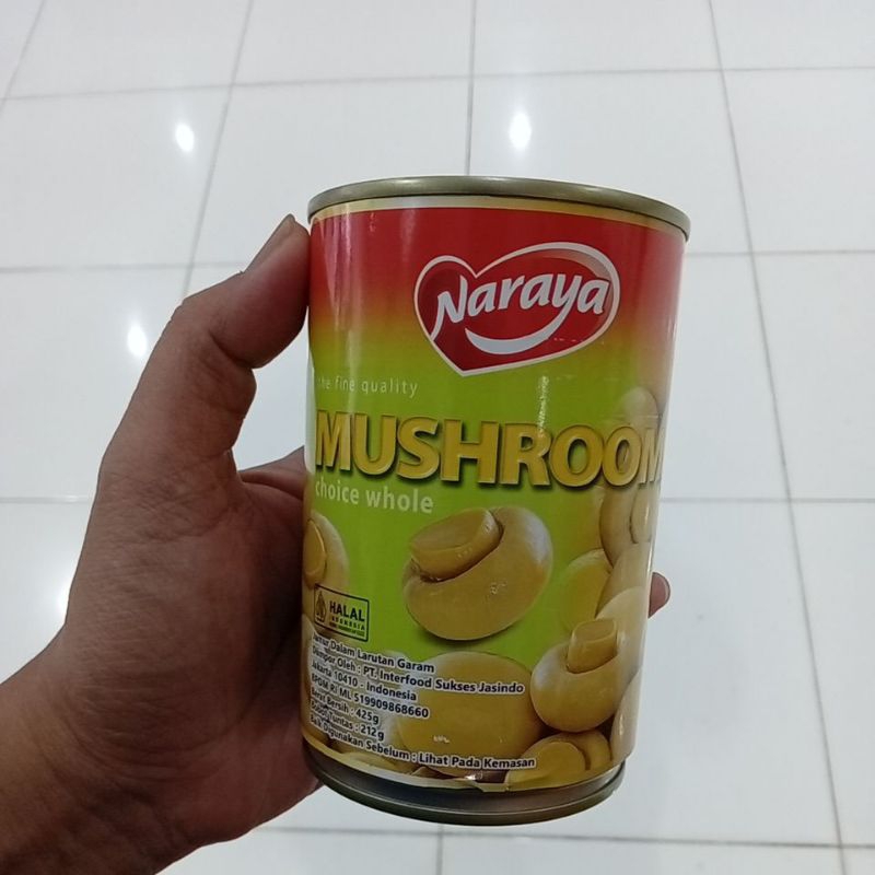 

Mahbubah - Naraya 425 g Mushroom Jamur Dalam Larutan Garam Kaleng