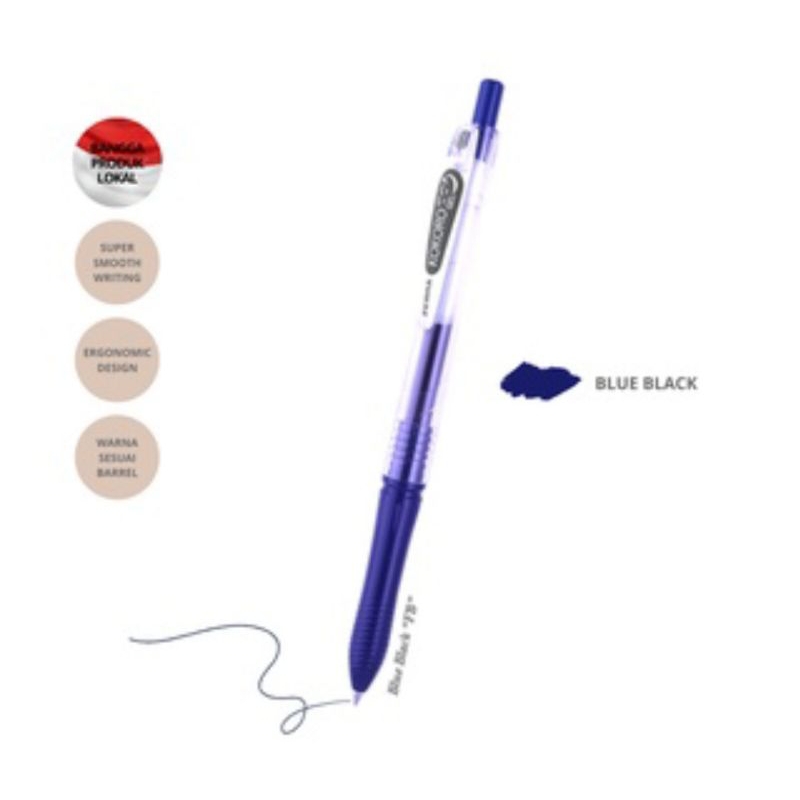 

1 lusin pulpen zebra kokoro gel 0,5 blue black