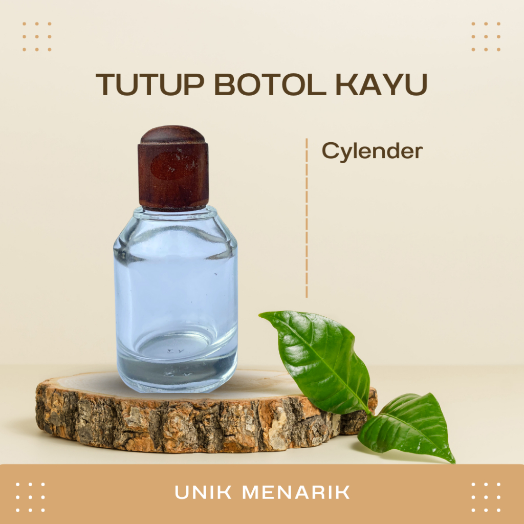 Tutup botol parfum kayu Cylender