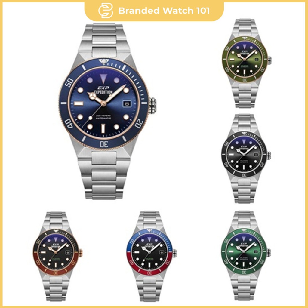 ORIGINAL Jam Tangan Pria Expedition Automatic E 6851 / E6851 / 6851 Garansi Resmi 1 Tahun, Stainless