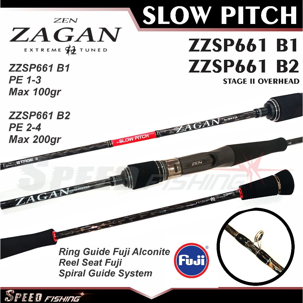 Joran Pancing Zen Zagan Slow Pitch ZZSP661B Joran Jigging OH