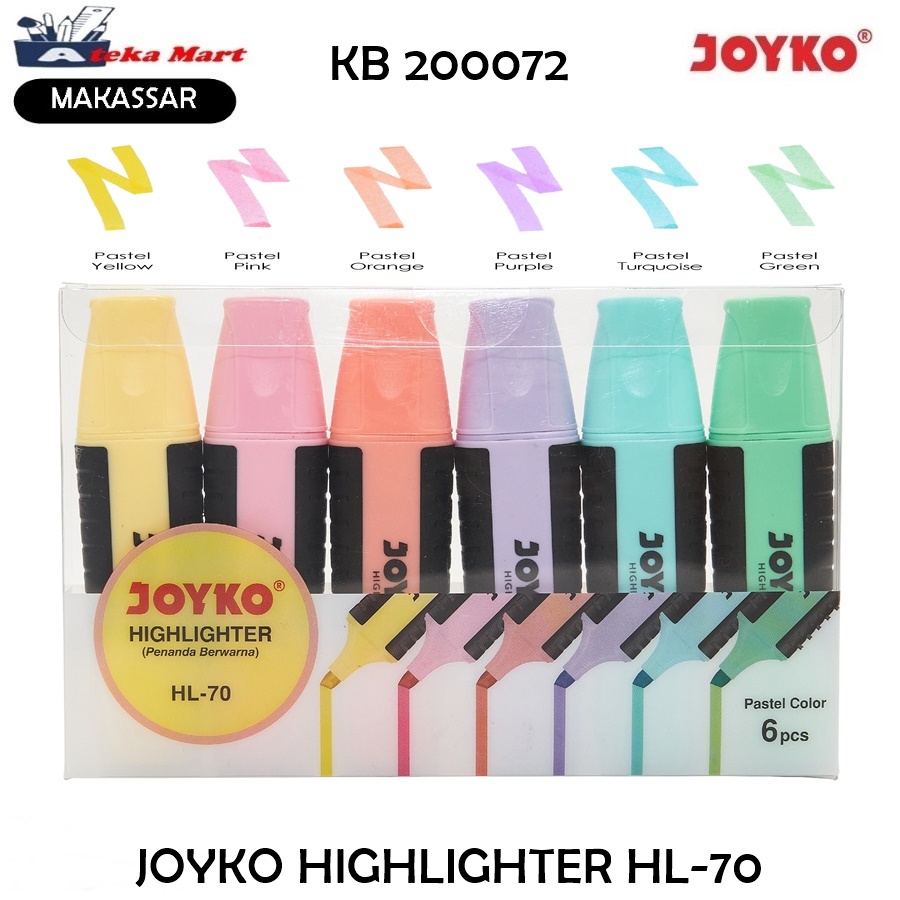 

[SET/6PCS] JOYKO HL-70 SET HIGHLIGHTER/PENANDA TEXTLINER