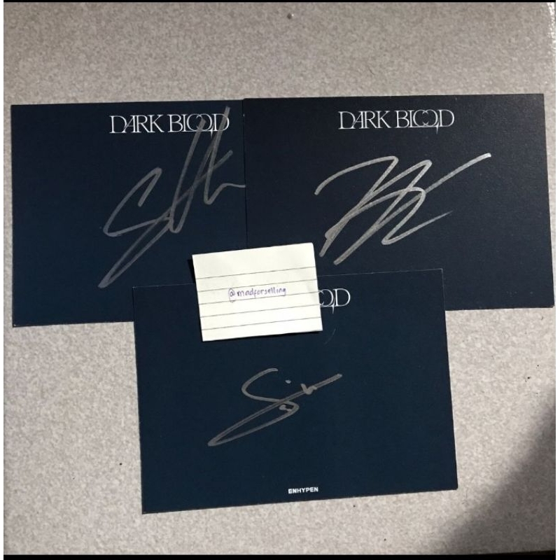 Enhypen Signed Darkblood Sunghoon Jay Sunoo benefit USa