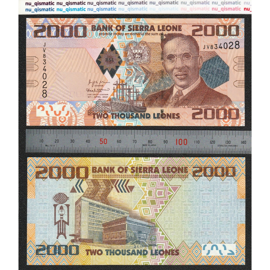 Uang Sierra Leone 2000 Leones , 2021 , UNC Baru Super Gress P# 31