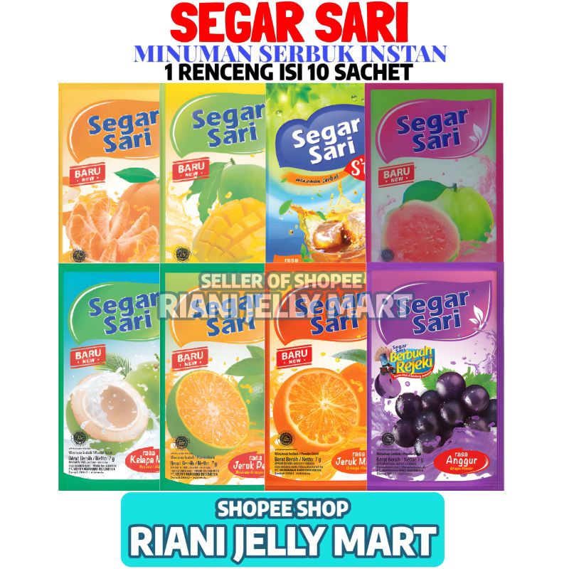 

Minuman Segar Sari 1 Renceng Isi 10 Sachet