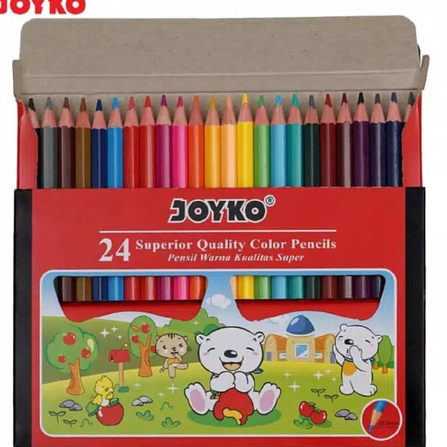 

Terlaris [IDAVIS] Pensil Warna 24 Warna Pendek Joyko (isi 24) Model Baru