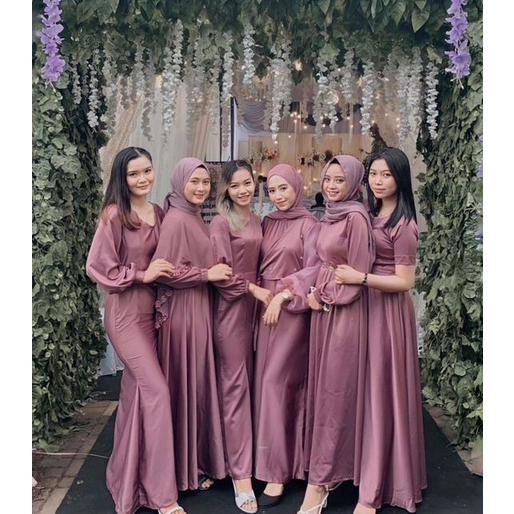 Dijual Murah Kain Paket Bridesmaid Seragam Keluarga Satin Polos / Kain Paket Bridesmaid /Paket Serag