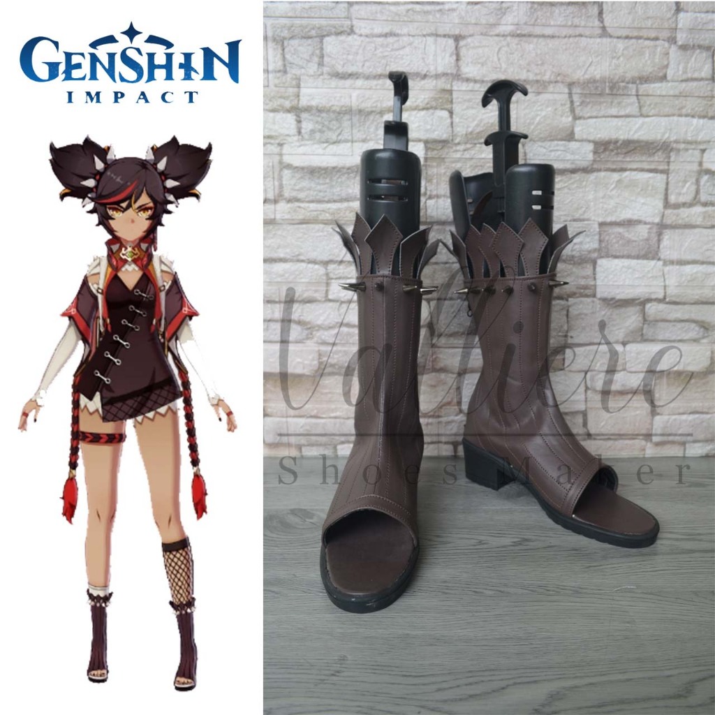 Sepatu Cosplay Genshin Impact Xinyan