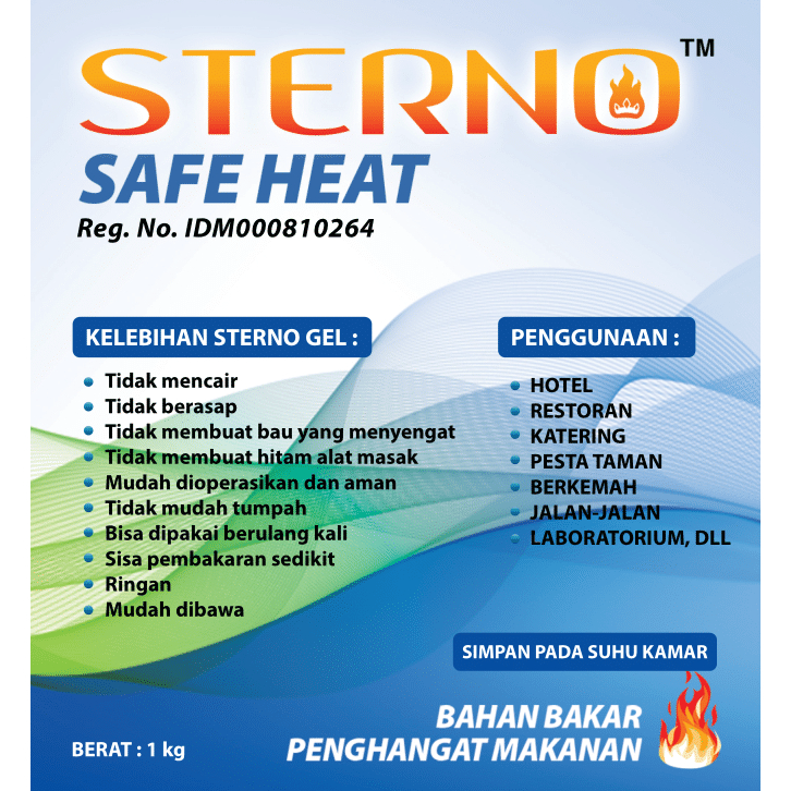 Special Edition.. Sterno Gel (Jelly) Biru 1Kg Refill - sterno refill 800ml 34