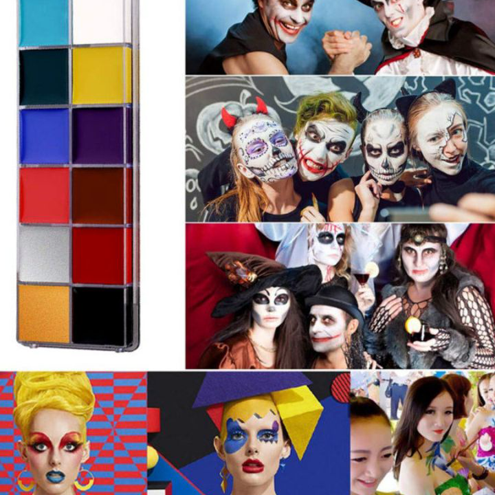 

Laris Body Face Painting 12 Warna Cat Wajah Body Painting Palette Wajah Painting Wajah