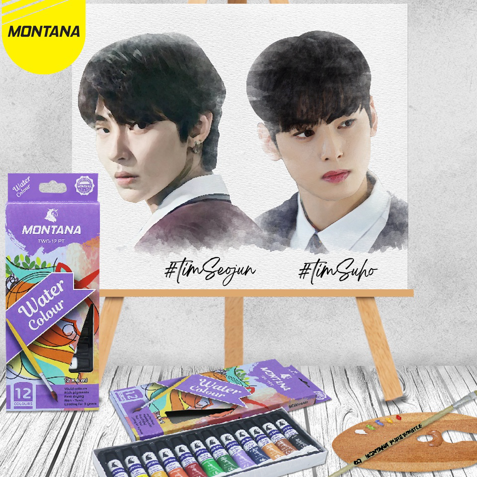 

Bayar Di Tempat Montana WaterColor 12 Warna/Cat Air Montana TWC-12 PT /WaterColor Tube
