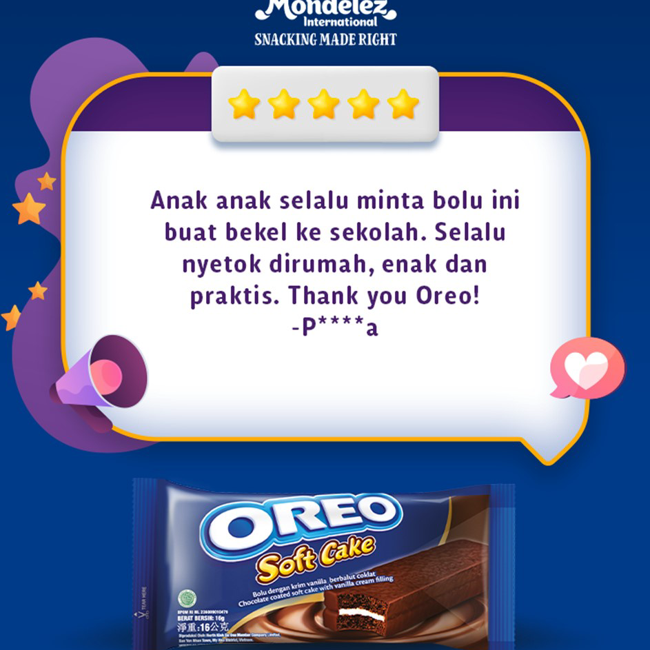 

Diskon Promo Oreo Bolu Softcake Box 12x16g Untuk Camilan bersama keluarga