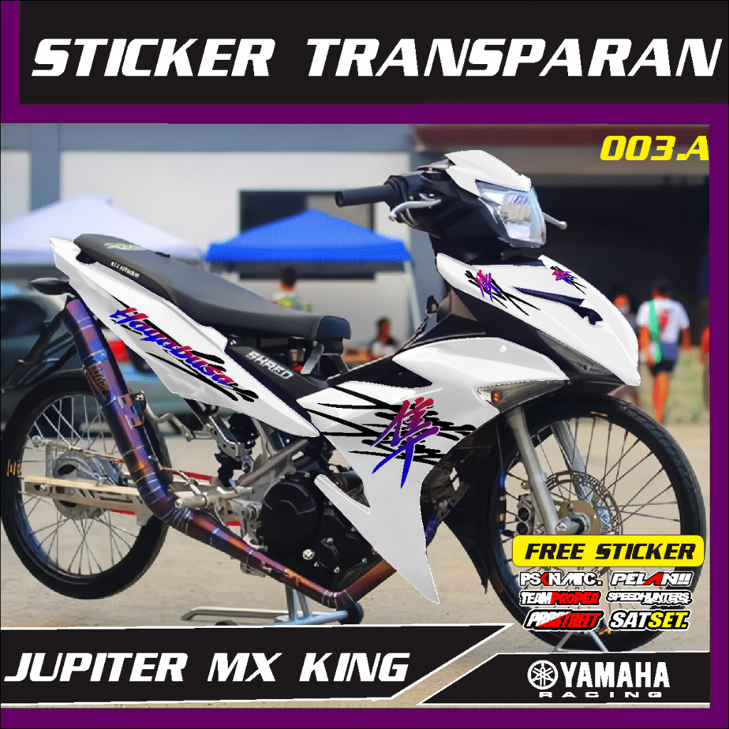 STRIPING TRANSPARAN MX KING 150 - STIKER MX KING 150 EDITION TRANSPARAN HAYABUSA BRC 003