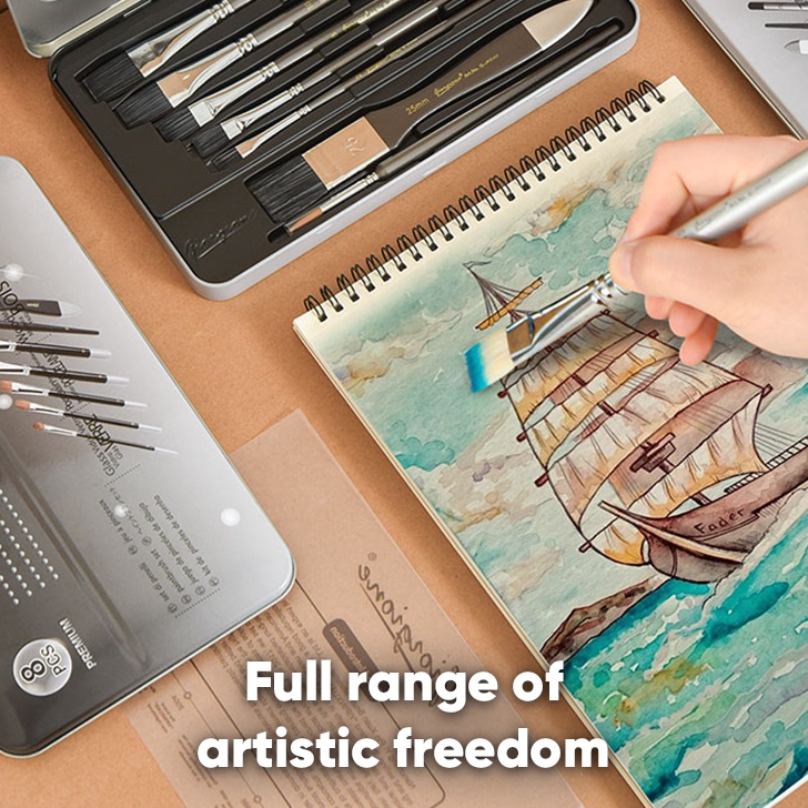 

★★★★ Giorgione Kuas Lukis Paint Brush Set 8 Pcs Diskon