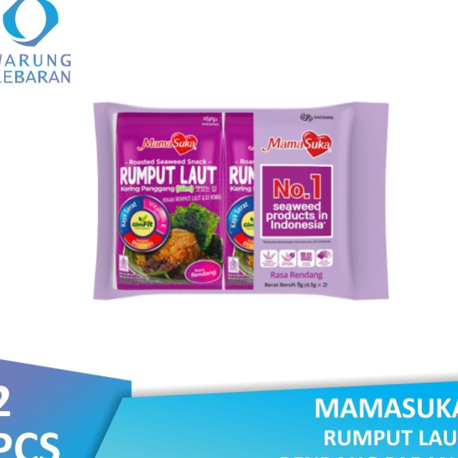 

➩↓✮≛ Mamasuka Rumput Laut Rendang Padang (Isi 2 Pcs)