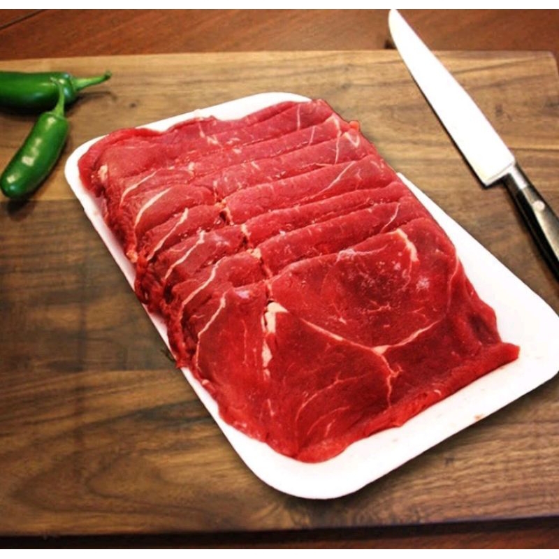 

Yakiniku / Sabu2 / Sukiyaki Beff Slice Non Fat /Tanpa Lemak 500gr