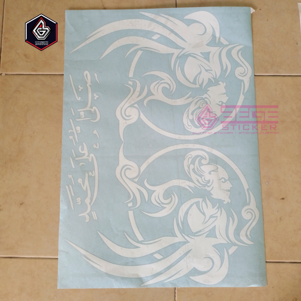 Sunkisscoo Sticker Wayang Bima Bus Mahendra Transporst / Bus Haryanto Warna Putih