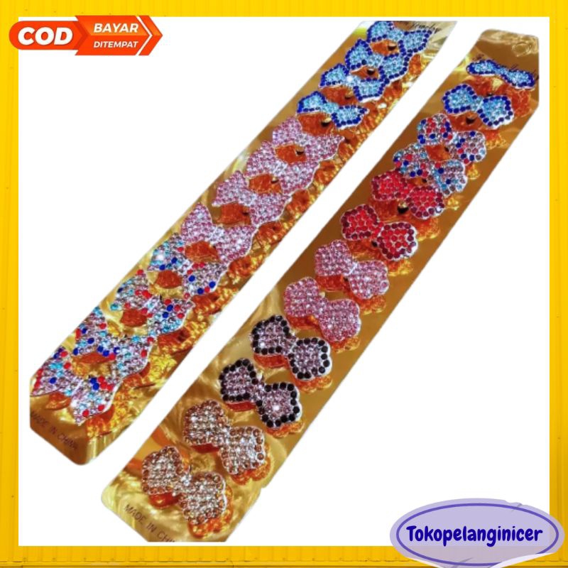 Bros Dagu Hijab Mini by TokoPelangiNicer - Bros Minnie Kupu Pita/Bros Baju Kecil Cantik JD