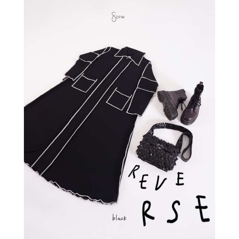 Abaya Reverse dan FK Savana Long or Short by Sofni Gamis Kece