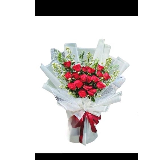 buket bunga frash mawar merah/buket bunga frash mawar
