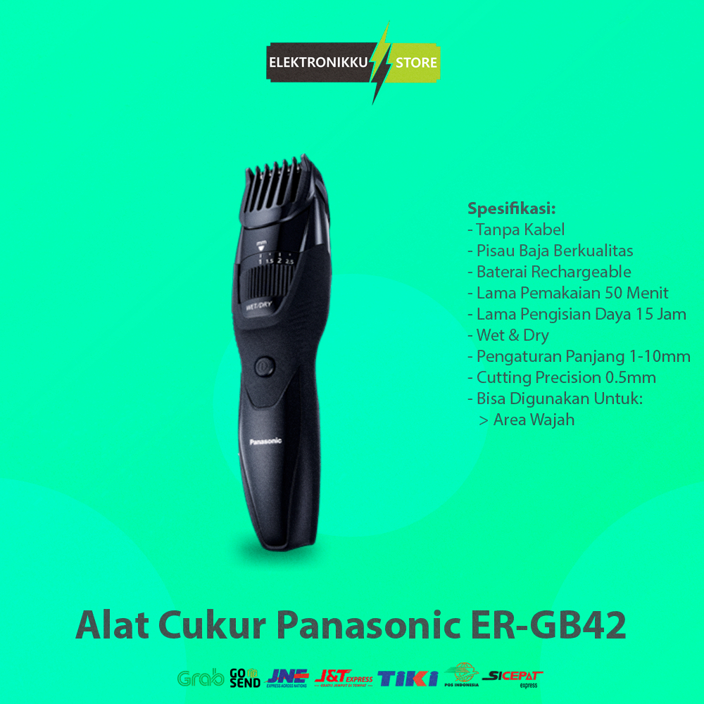 Alat Cukur Elektrik Panasonic ER-GB42 Mesin Pencukur Jenggot Kumis Jambang