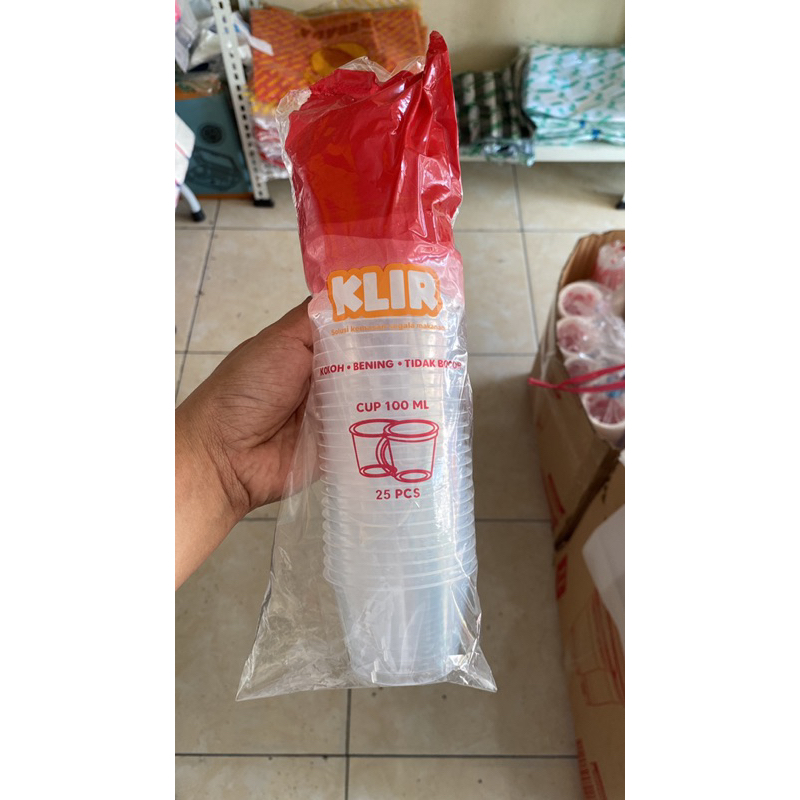 Cup sambal/Cup puding klir 100ml (25 pcs)