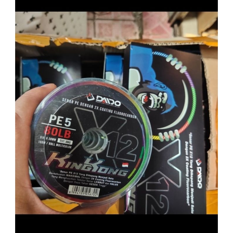 senar pancing pe Braid daido kingkong x12 pe kuat