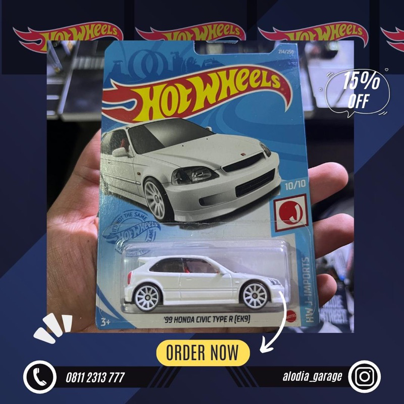 Hotwheels Honda Civic Type R (EK9)