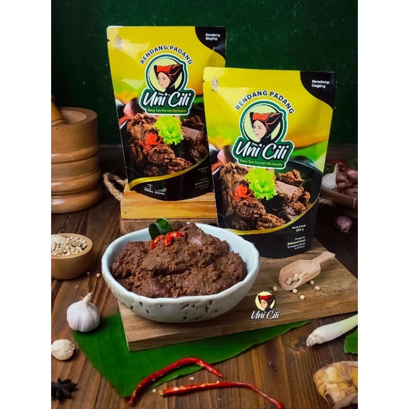 

RENDANG DAGING SAPI ASLI PADANG UNI CILI SUPER HEMAT 500 GRAM ( ISI 10 POTONG DAGING )