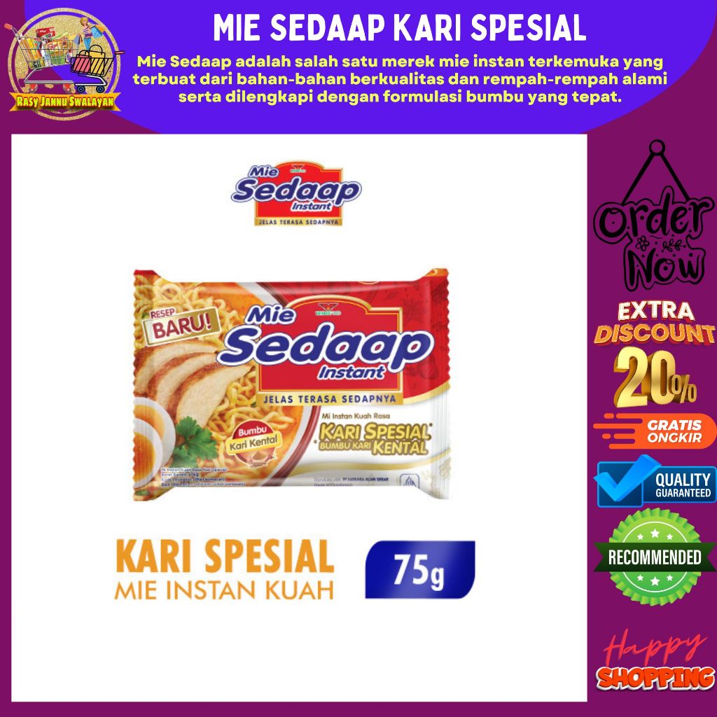 

Mie Sedaap Rasa Kari Spesial Bumbu Kari Kental