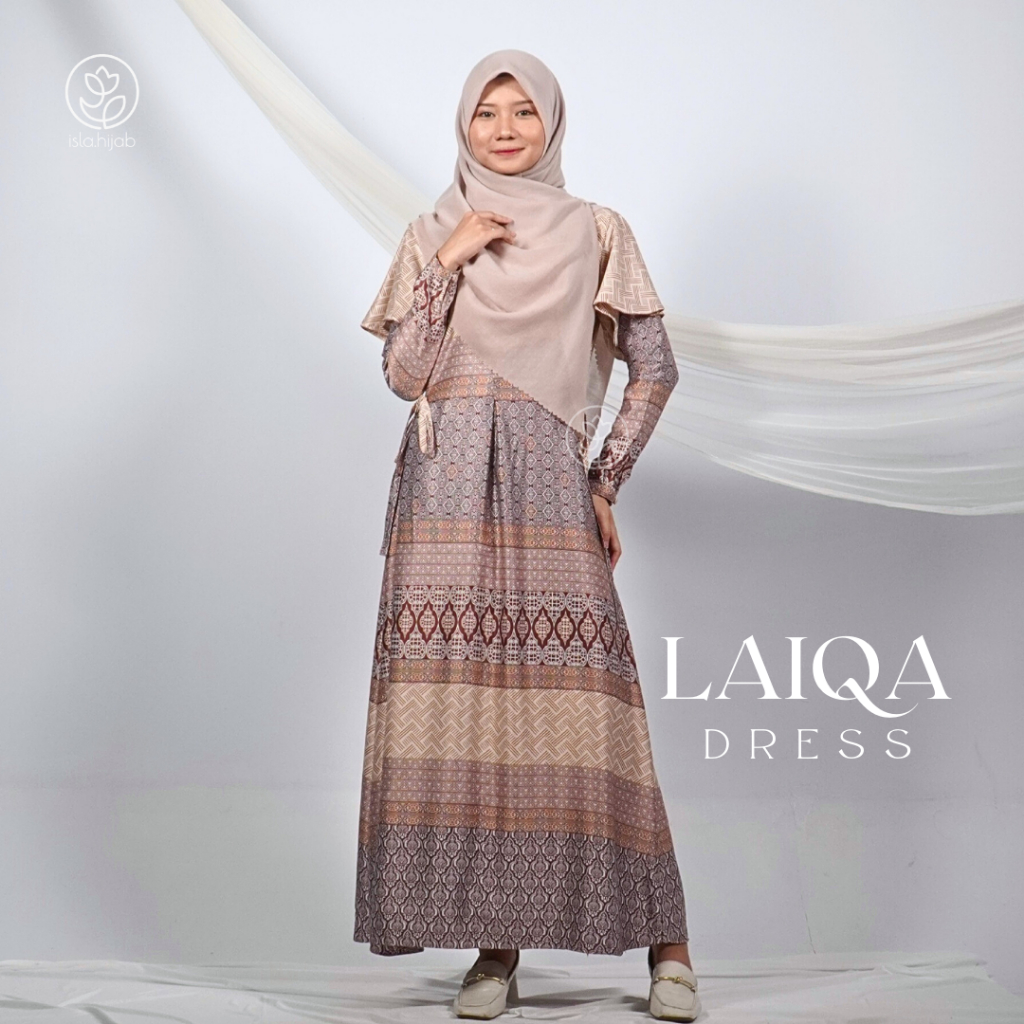 Laiqa Series Dress I Gamis Abaya Dress Jilbab Bahan Dior Silk Premium Untuk Sehari Hari Nyaman Adem 