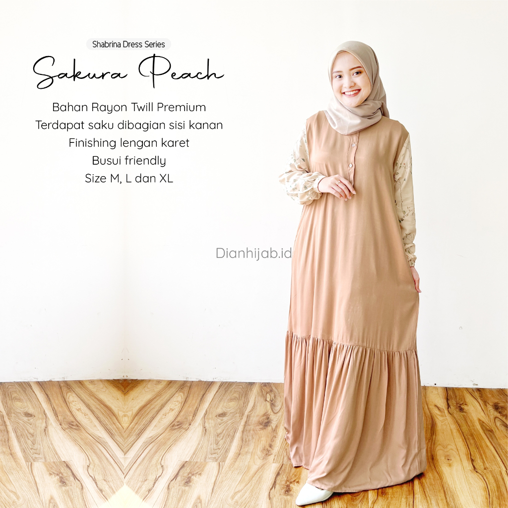 Gamis Dewasa Homey Dress Shabrina Series By Dianhijab.id - Bahan Rayon Viscose Adem Nyaman Bisa COD-2