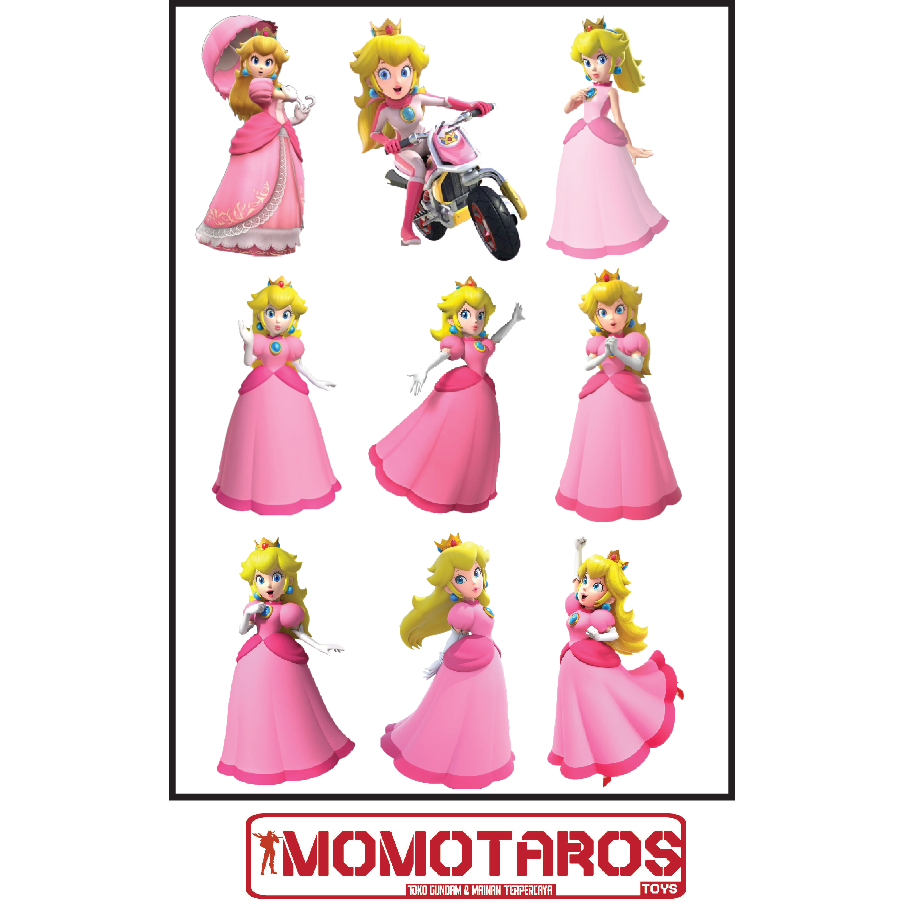 

Sticker murah antiair transparan peach solo super mario 1 pc