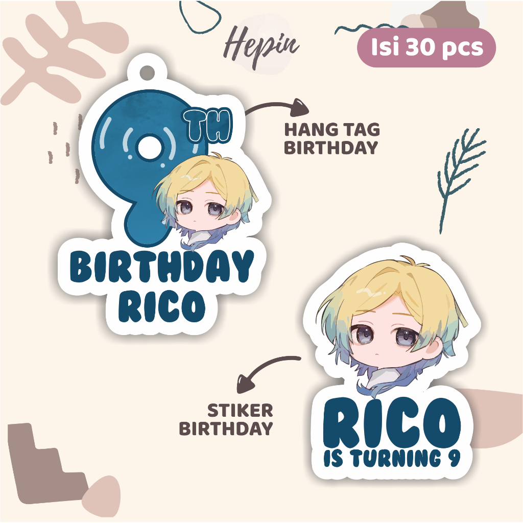 

(30pcs) cetak Hang tag & stiker ulang tahun BLUE LOCK /label tag ulang tahun murah/hang tag ulang tahun/tag souvenir ulang tahun/stiker nama ualang tahun/diecut stiker&t ag