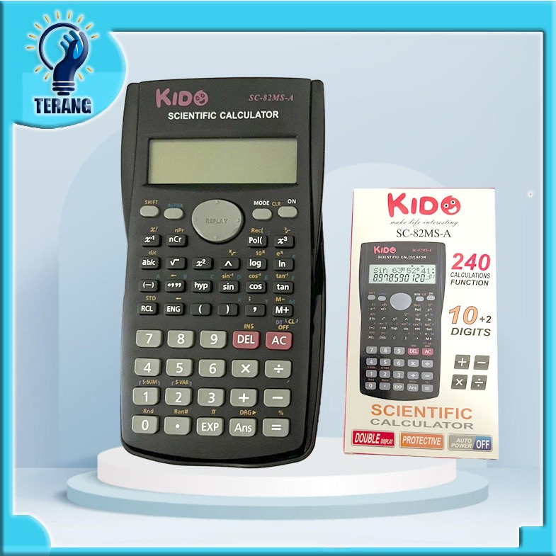 

Kalkulator Sekolah Scientific KIDO 82MS 10 Digit - Calculator Ilmiah Ujian Sin Cos Tan
