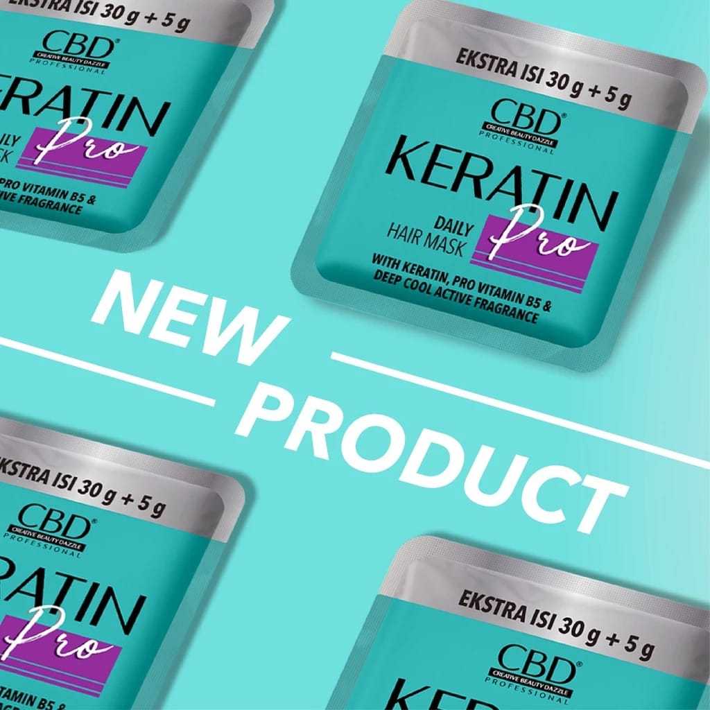 CBD Keratin Pro Hair Mask Sachet 30g + 5g 1 Box Isi 12 Sachet