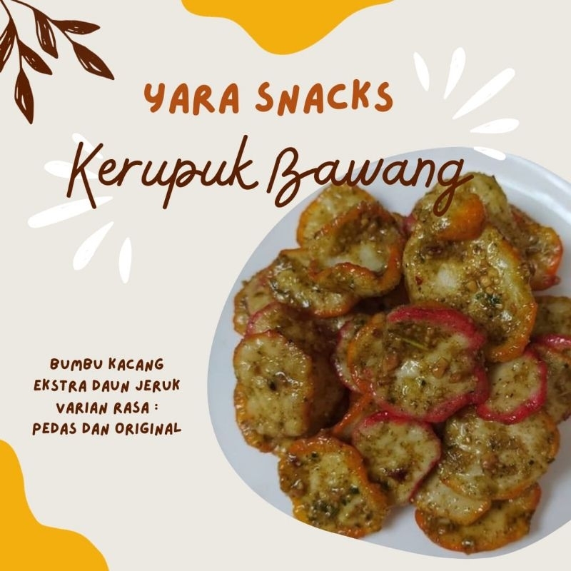 

Kerupuk Bawang Bumbu Kacang YARA Snack | Krucang Bawang Cikruh Bumbu Kacang Daun Jeruk